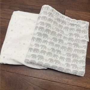 Baby & Child Restoration Hardware Elephant and Stars Swaddle Blankets